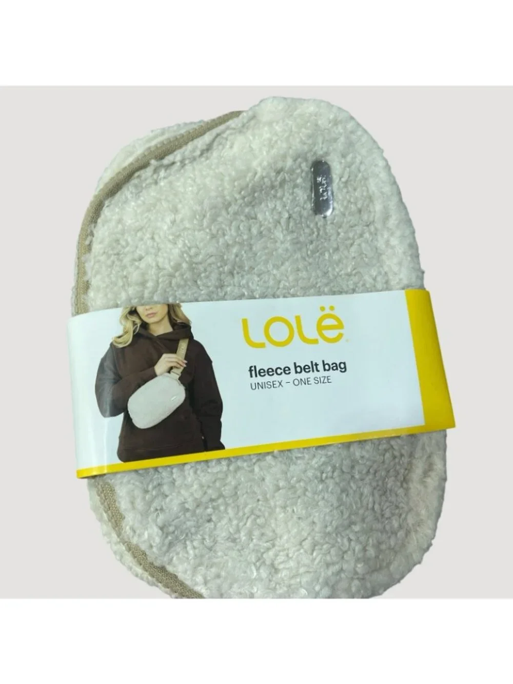 NWT Lole Fleece Belt / Fanny Pack  Women's Sherpa Cream